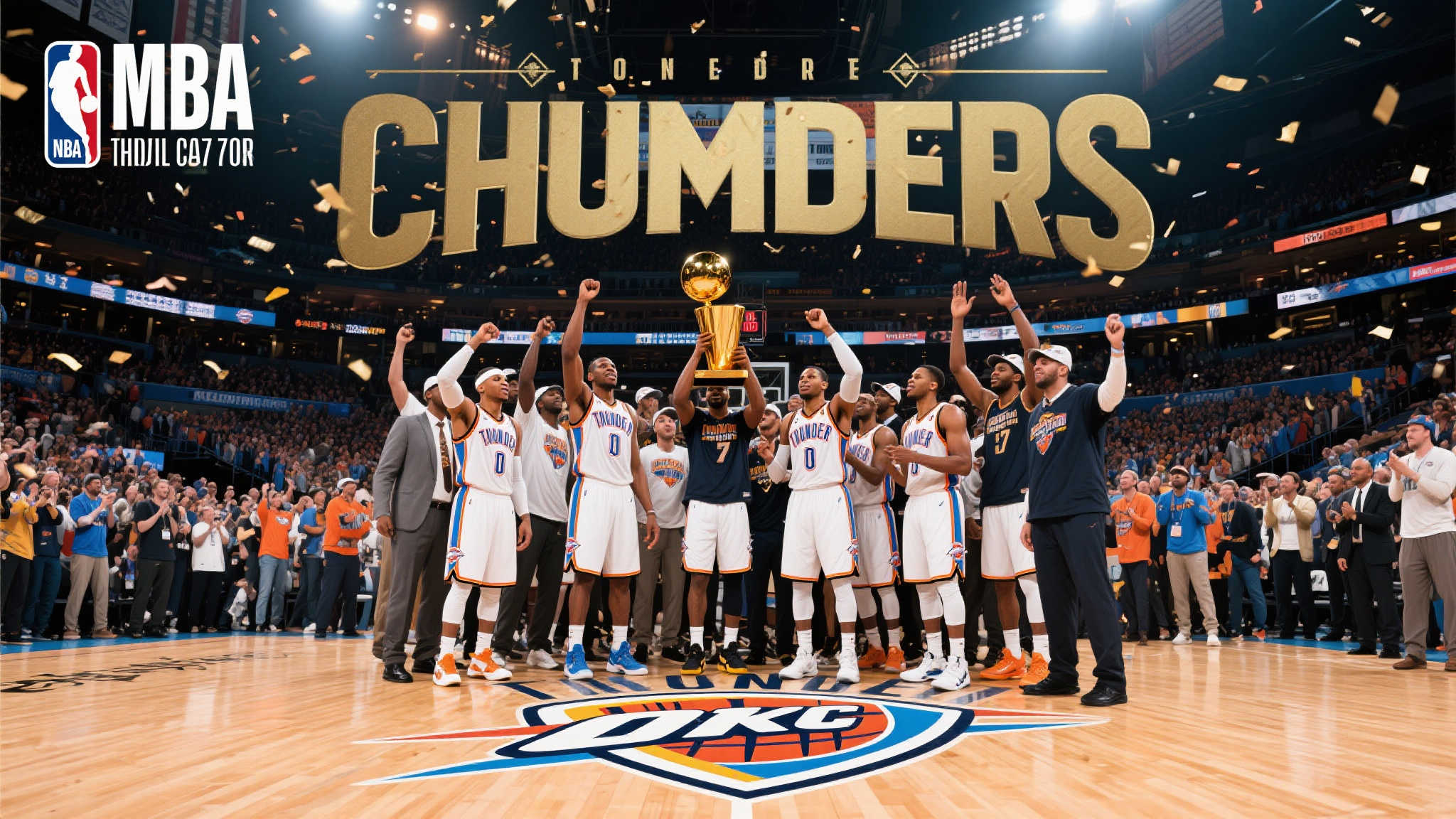 雷霆发布胜利海报：NBA总决赛第七场获皇冠